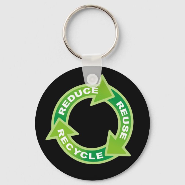 Reduce Reuse Recycle Keychain (Front)