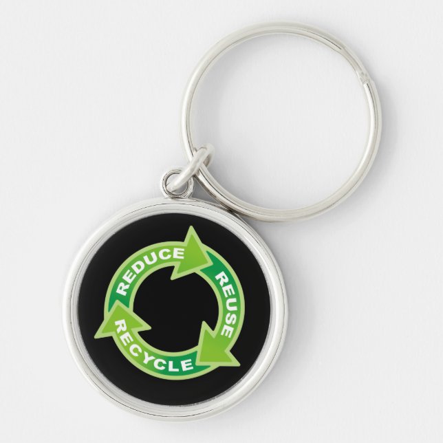 Reduce Reuse Recycle Keychain (Front)