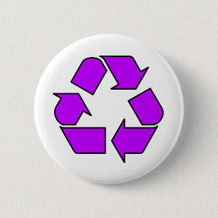 Reduce Reuse Recycle Logo Symbol Arrow 3R 6 Cm Round Badge