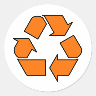 Reduce Reuse Recycle Logo Symbol Arrow 3R Classic Round Sticker