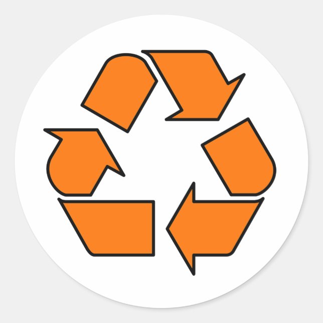 Reduce Reuse Recycle Logo Symbol Arrow 3R Classic Round Sticker (Front)
