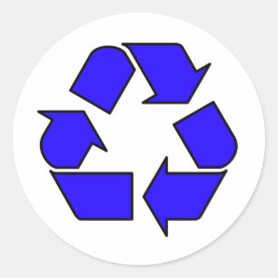Reduce Reuse Recycle Logo Symbol Arrow 3R Classic Round Sticker