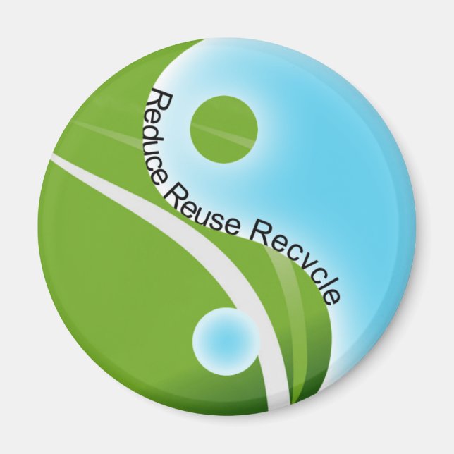 reduce reuse recycle magnet (Front)