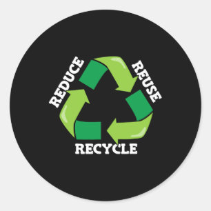 Reduce Reuse Recycle Mother Nature Advocacy Earth Classic Round Sticker