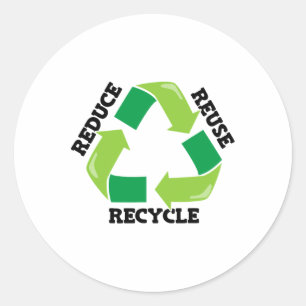 Reduce Reuse Recycle Mother Nature Advocacy Earth Classic Round Sticker
