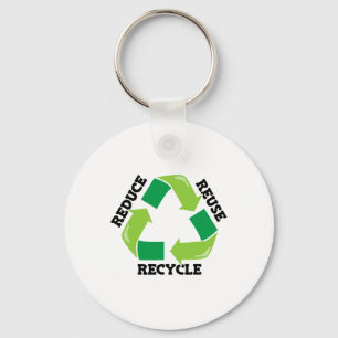Reduce Reuse Recycle Mother Nature Advocacy Earth Key Ring
