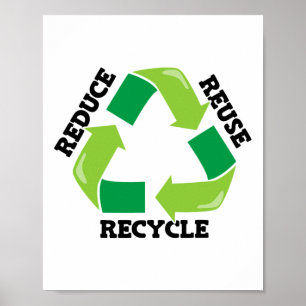 Reduce Reuse Recycle Mother Nature Advocacy Earth  Poster