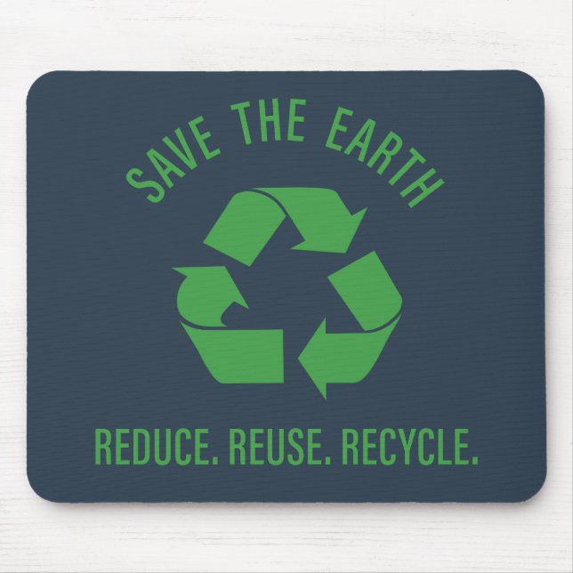 reduce reuse recycle mouse mat (Front)