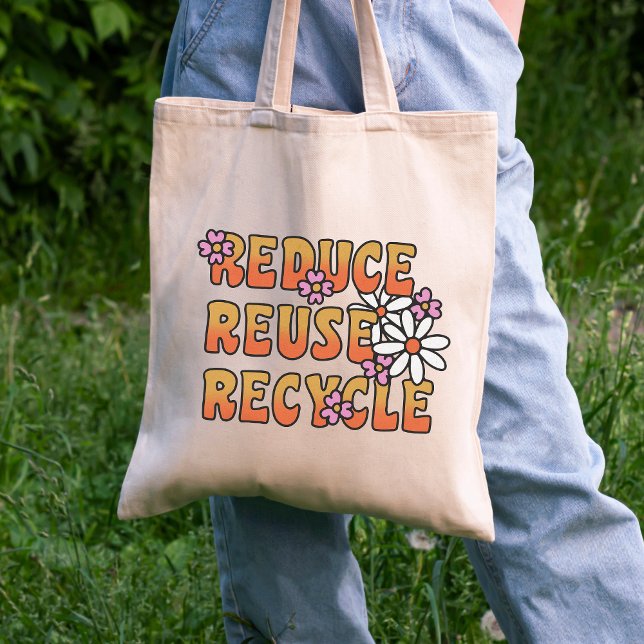 Reduce, Reuse, Recycle | Positive Social massage Tote Bag (Creator Uploaded)
