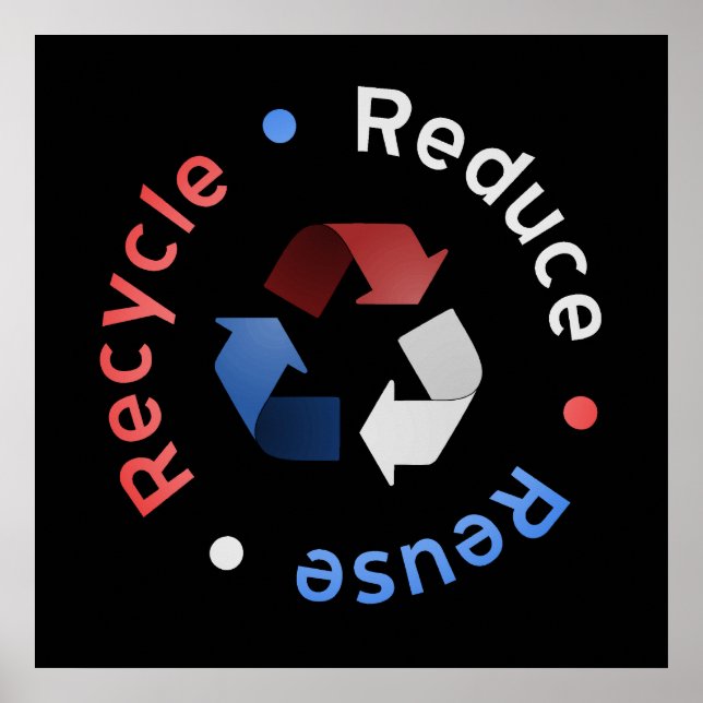 Reduce, Reuse, Recycle Poster (RWB) (Front)