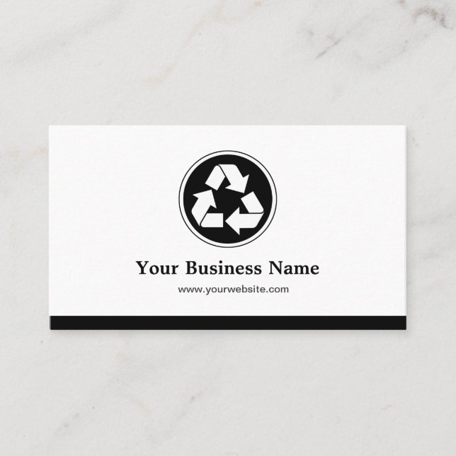 Reduce Reuse Recycle - Recycling Symbol Business Card (Front)