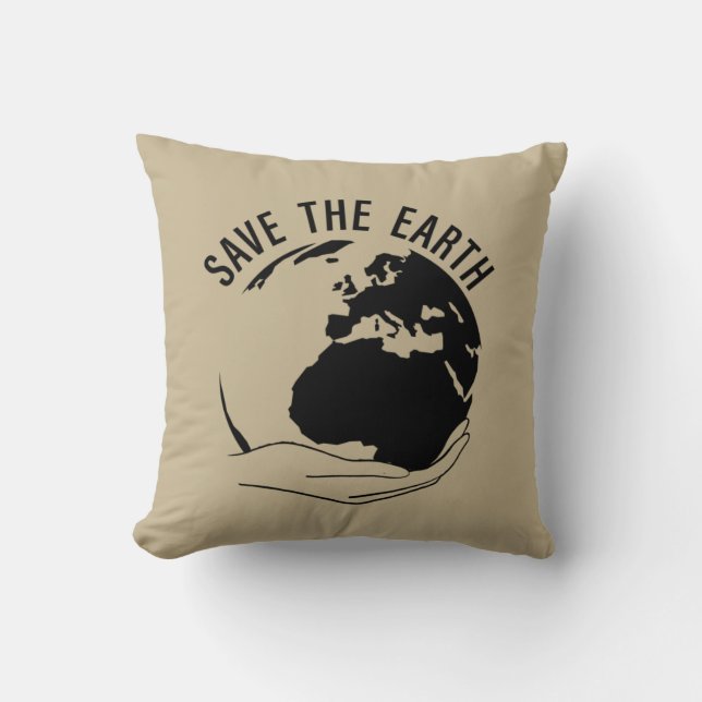 Reduce reuse recycle save the earth cushion (Front)