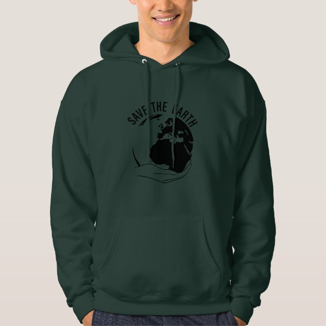 Reduce reuse recycle save the earth hoodie (Front)