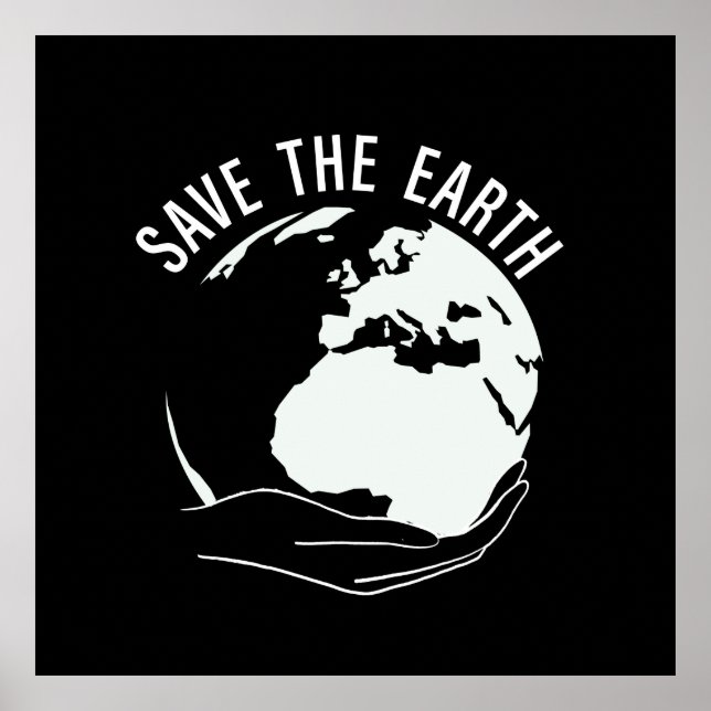 Reduce reuse recycle save the earth poster (Front)