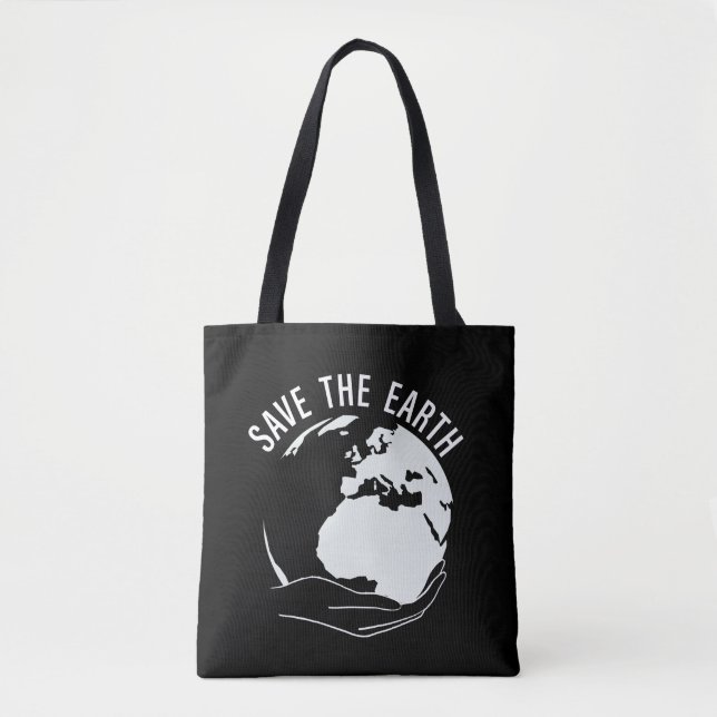Reduce reuse recycle save the earth tote bag (Front)