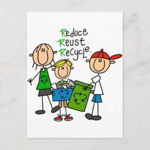 Reduce, Reuse, Recycle t-shirts and Gifts Postcard