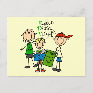 Reduce, Reuse, Recycle t-shirts and Gifts Postcard