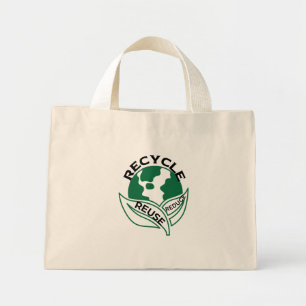 Reduce Reuse Recycle Tote Bag   Eco-Friendly Reusa