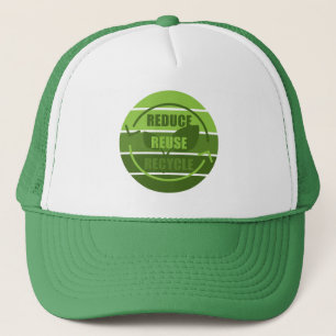Reduce reuse recycle trucker hat