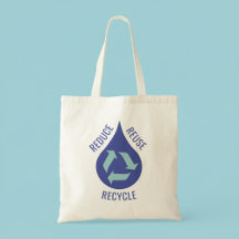 Reduce Reuse Recycle Water Drop Canvas