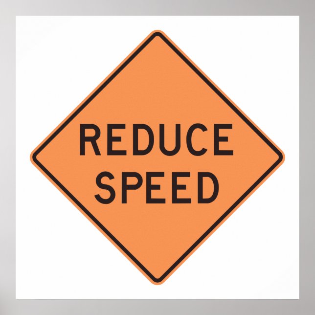 Reduce Speed Road Sign (Front)
