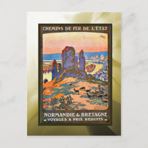 Reduced prices, Normandy, Brittany, Postcard