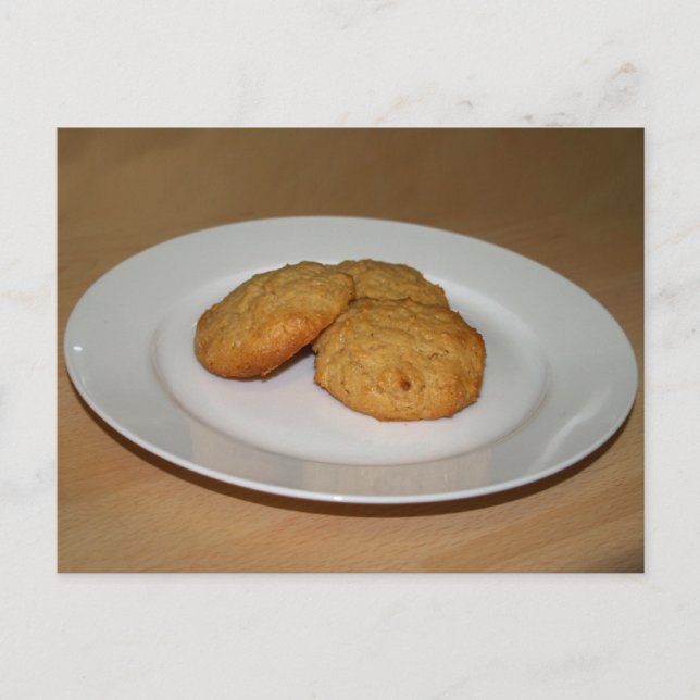 Reduced Sugar Peanut Butter Cookies Recipe Card (Front)