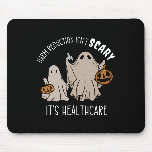Reduction Isn't Scary Overdose Awareness Ghost Nur Mouse Mat (Front)