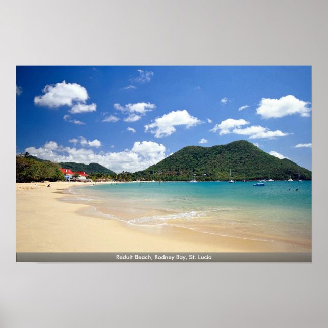 Reduit Beach, Rodney Bay, St. Lucia Poster (Front)