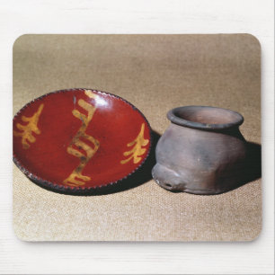 Redware cup and dish, c.1780 mouse mat