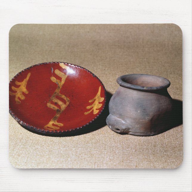 Redware cup and dish, c.1780 mouse mat (Front)