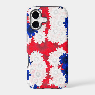 Redwhite,blue floral