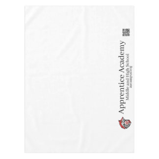 Redwolf Logo and Apprentice Academy with QRC Tablecloth
