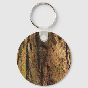 Redwood Bark Photo Texture Key Ring