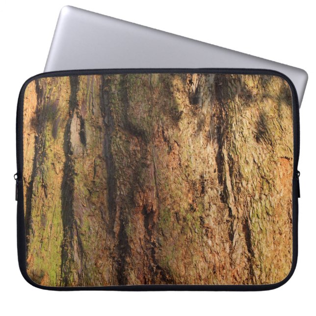 Redwood Bark Photo Texture Laptop Sleeve (Front)