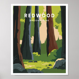 Redwood California National Park Poster