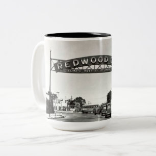 Redwood City 150th Anniversary Two-Tone Coffee Mug