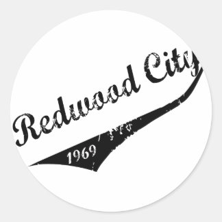 Redwood City 1969 Classic Round Sticker