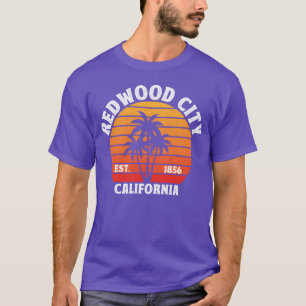 Redwood City California Ca Vintage Distressed frie T-Shirt