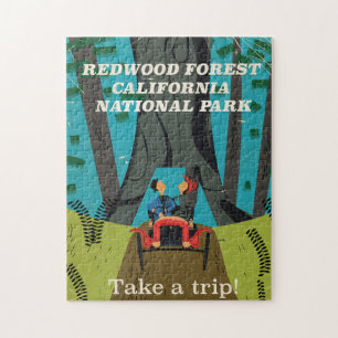 Redwood Forest California National Park Travel Jigsaw Puzzle