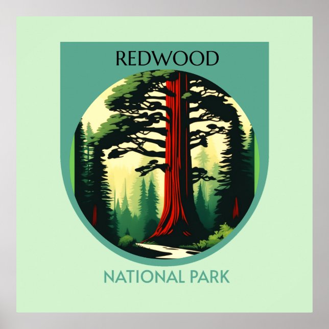 Redwood National Park Beauty in California Poster (Front)