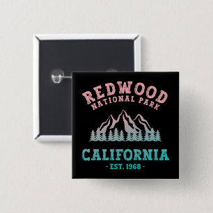 Redwood National Park California Gradient 15 Cm Square Badge