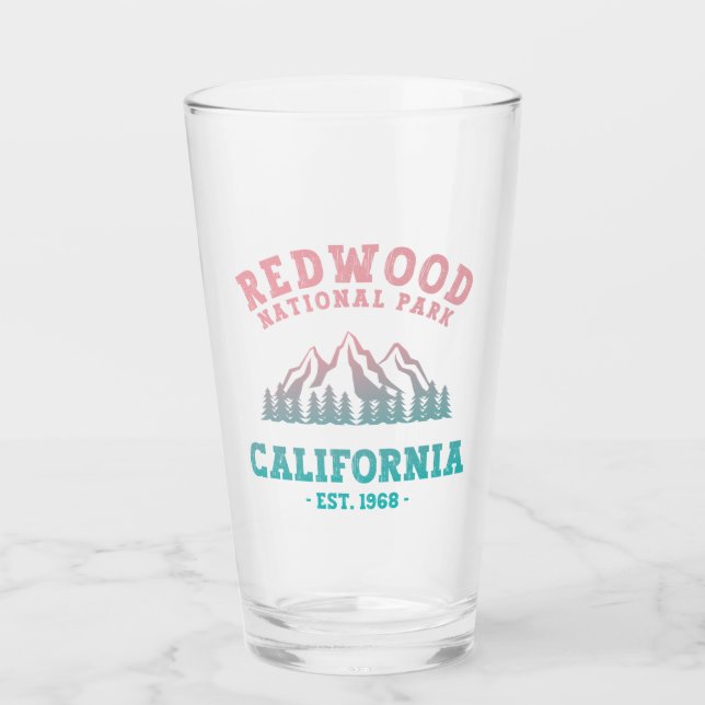 Redwood National Park California Gradient Glass (Front)