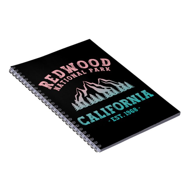 Redwood National Park California Gradient Notebook (Right Side)