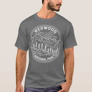 Redwood National Park California Monoline T-Shirt