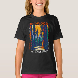 Redwood National Park California Retro Distressed  T-Shirt