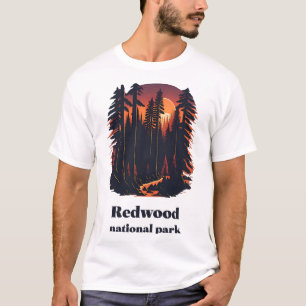 Redwood National Park California Retro Style T-Shirt
