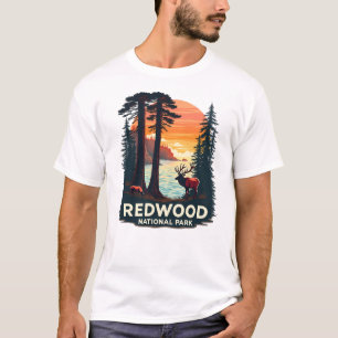 Redwood National Park - Deer Scenery T-Shirt