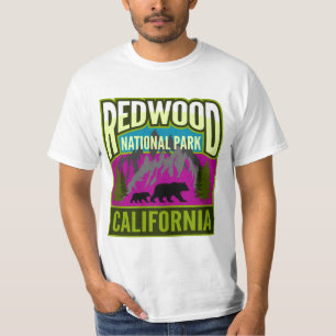 Redwood National Park Forest Mountains with Bears T-Shirt