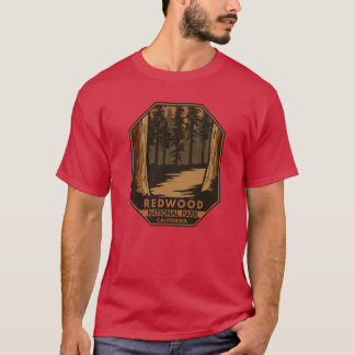 Redwood National Park Minimal Retro Emblem T-Shirt